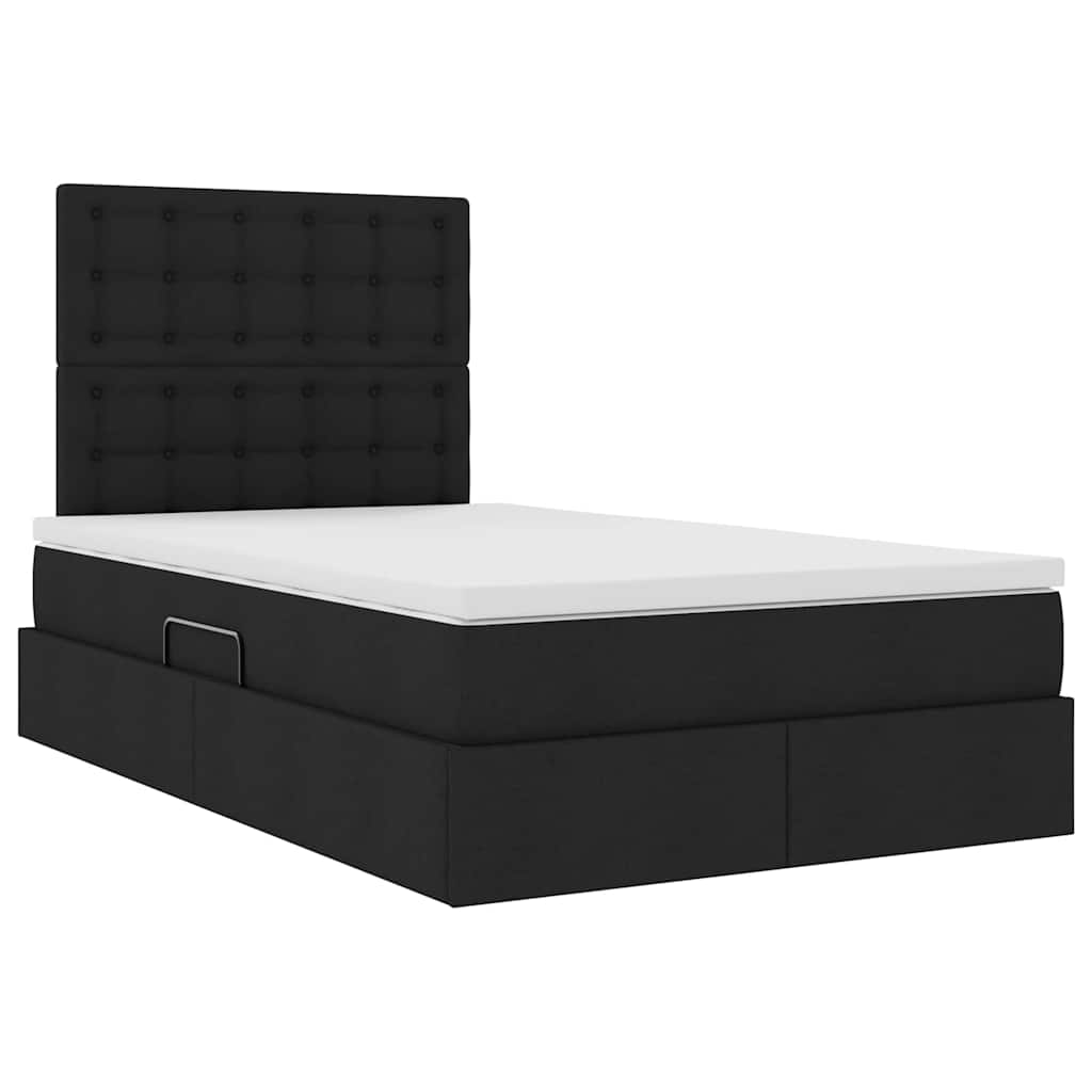 Opslag bed met matras met matras Zwart 120 x 200 cm Polyester is nu te koop bij PeponiXL, paradijselijk wonen!