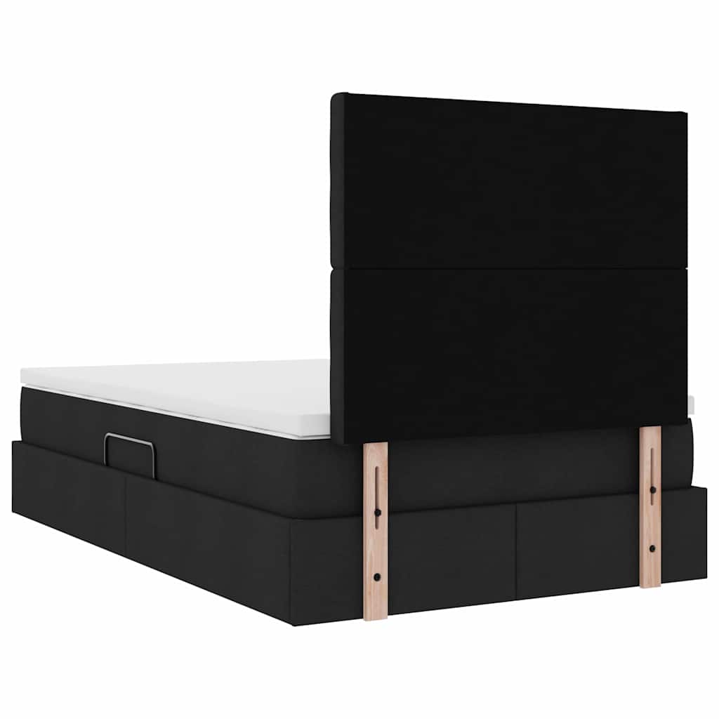 Opslag bed met matras met matras Zwart 120 x 200 cm Polyester is nu te koop bij PeponiXL, paradijselijk wonen!