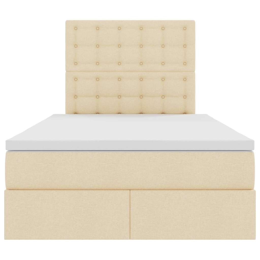 Opslag bed met matras met matras Crème 120 x 200 cm Polyester is nu te koop bij PeponiXL, paradijselijk wonen!