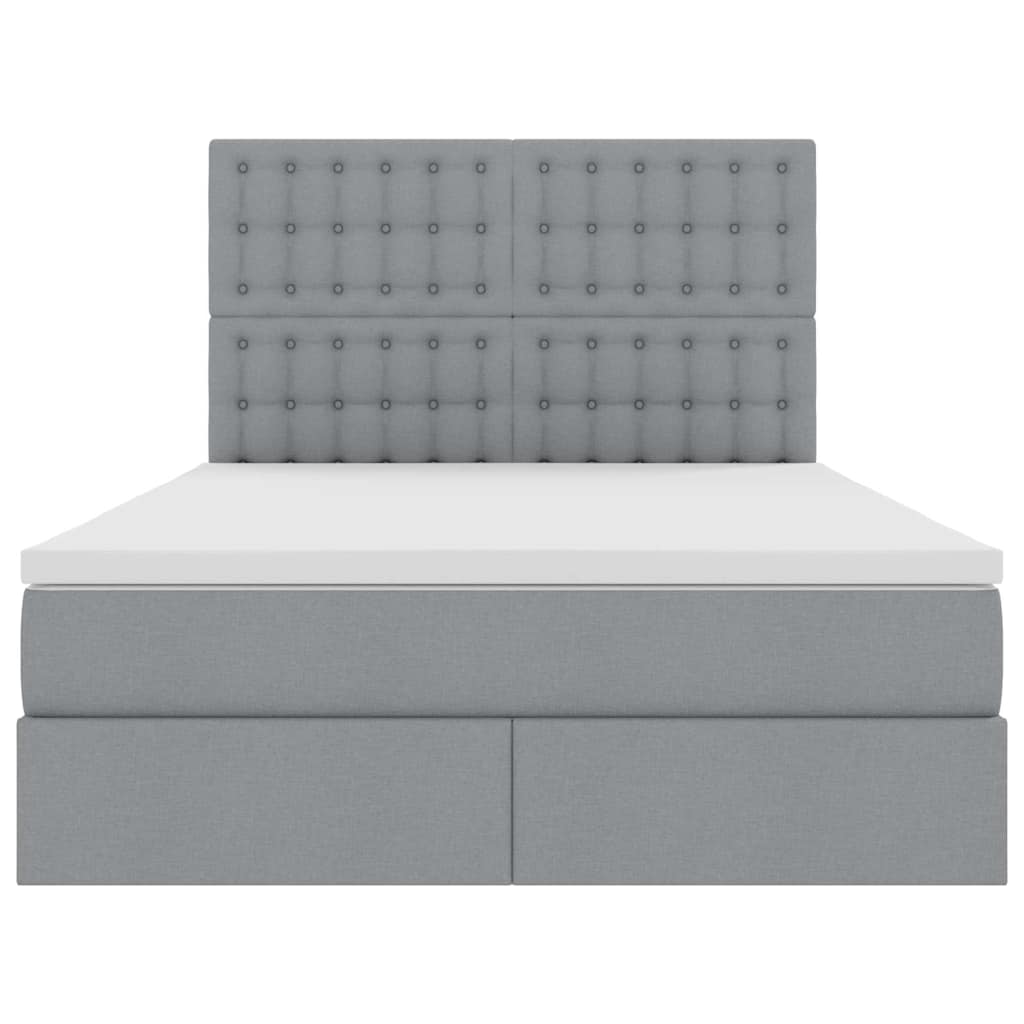 Opslag bed met matras Lichtgrijs 140 x 190 cm Polyester is nu te koop bij PeponiXL, paradijselijk wonen!