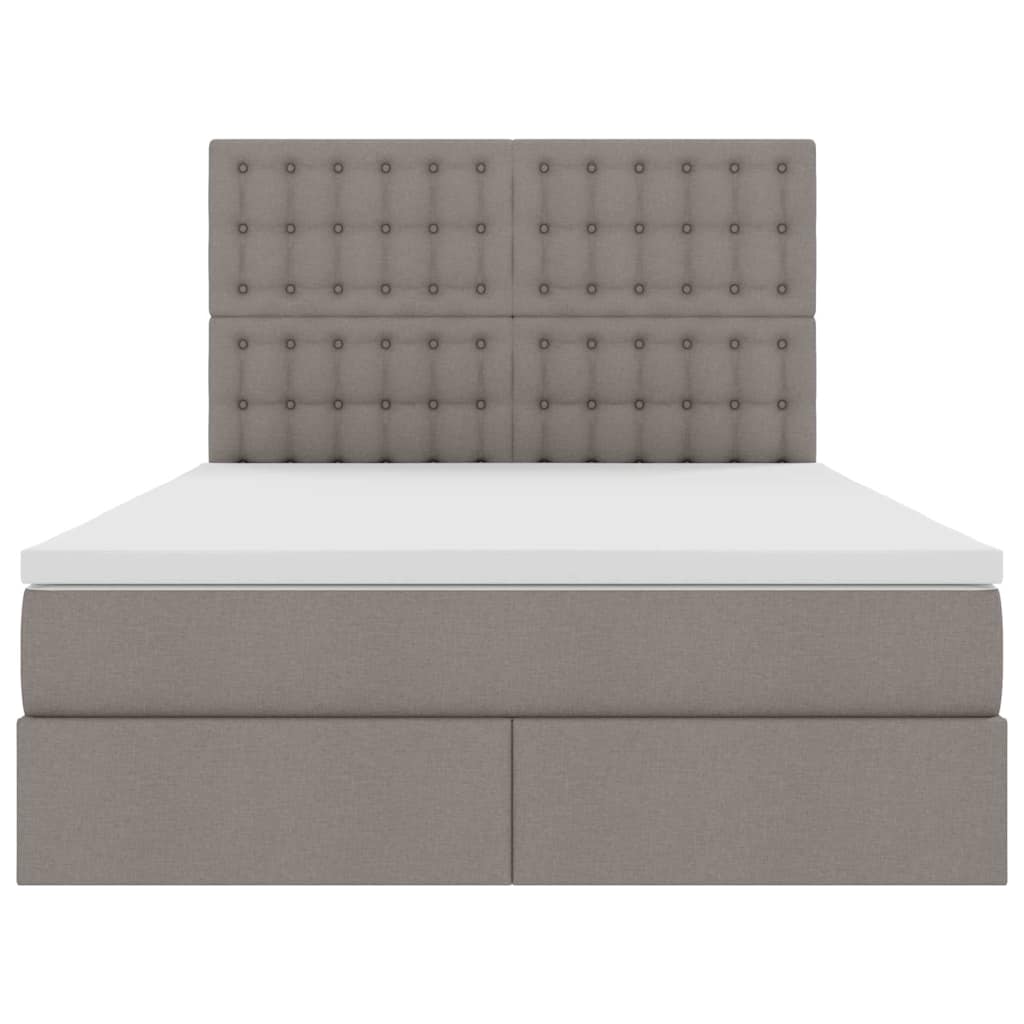 Opslag bed met matras met matras Taupe 140 x 190 cm Polyester is nu te koop bij PeponiXL, paradijselijk wonen!