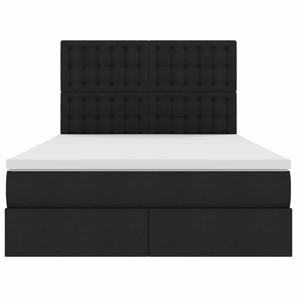 Opslag bed met matras met matras Zwart 140 x 200 cm Polyester is nu te koop bij PeponiXL, paradijselijk wonen!