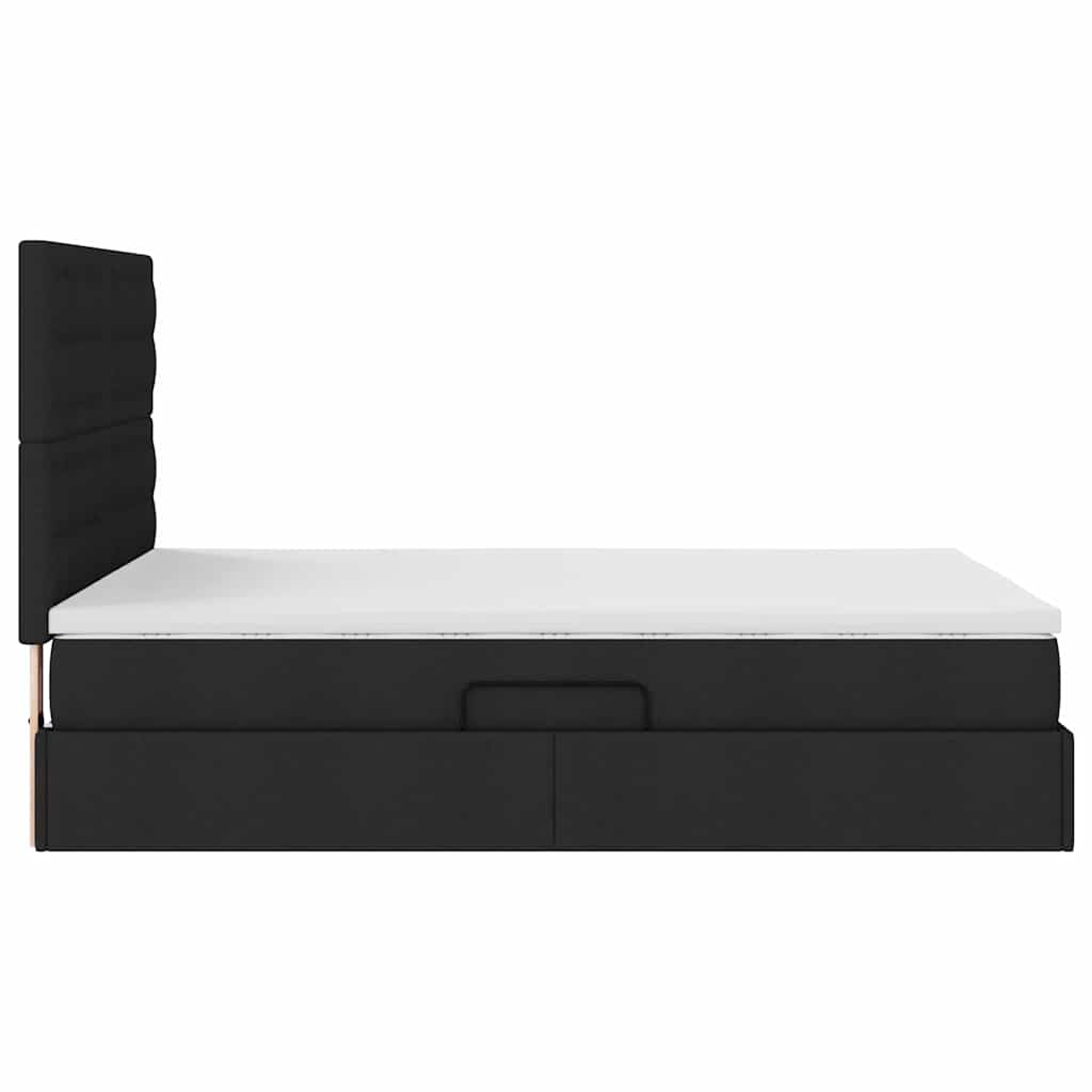 Opslag bed met matras met matras Zwart 140 x 200 cm Polyester is nu te koop bij PeponiXL, paradijselijk wonen!