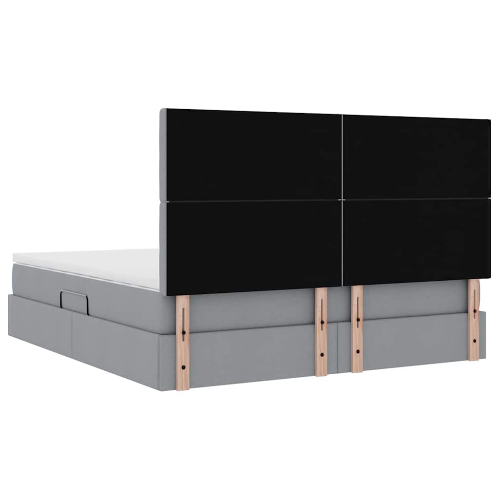 Opslag bed met matras Lichtgrijs 180 x 200 cm Polyester is nu te koop bij PeponiXL, paradijselijk wonen!