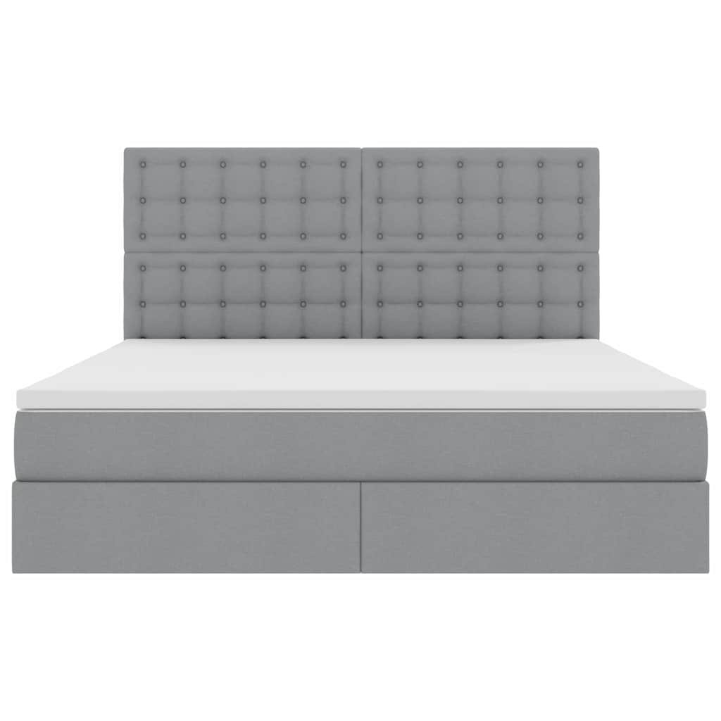 Opslag bed met matras Lichtgrijs 180 x 200 cm Polyester is nu te koop bij PeponiXL, paradijselijk wonen!