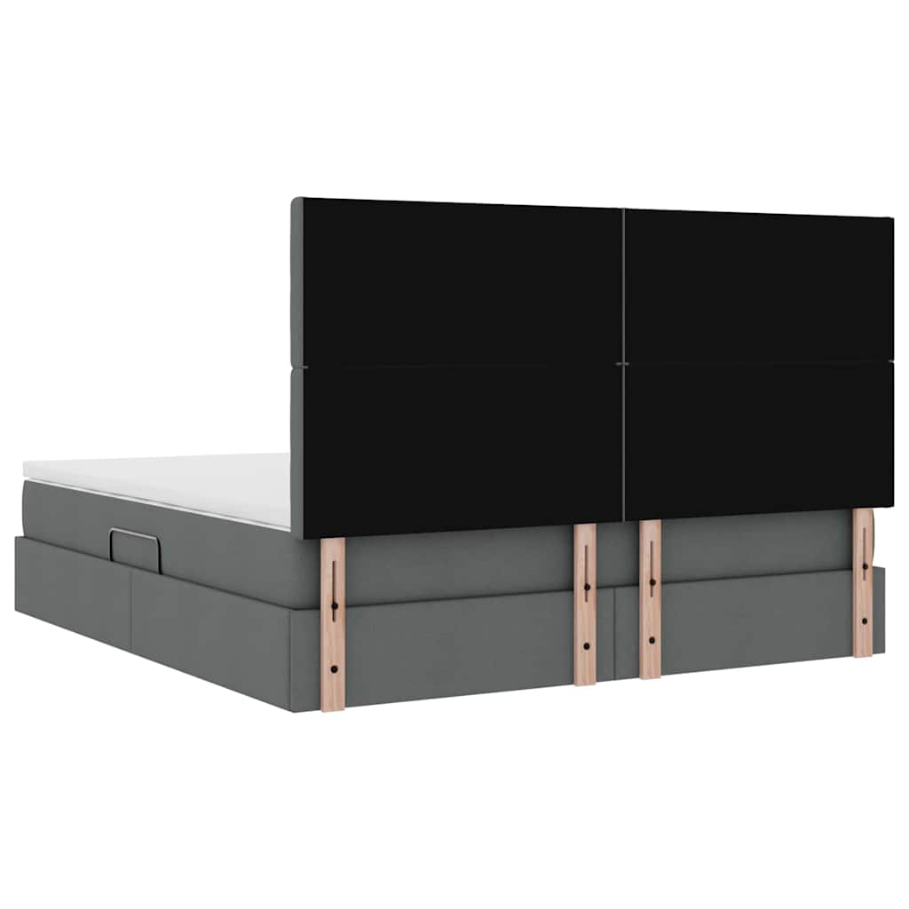 Opslag bed met matras Donkergrijs 180 x 200 cm Polyester is nu te koop bij PeponiXL, paradijselijk wonen!