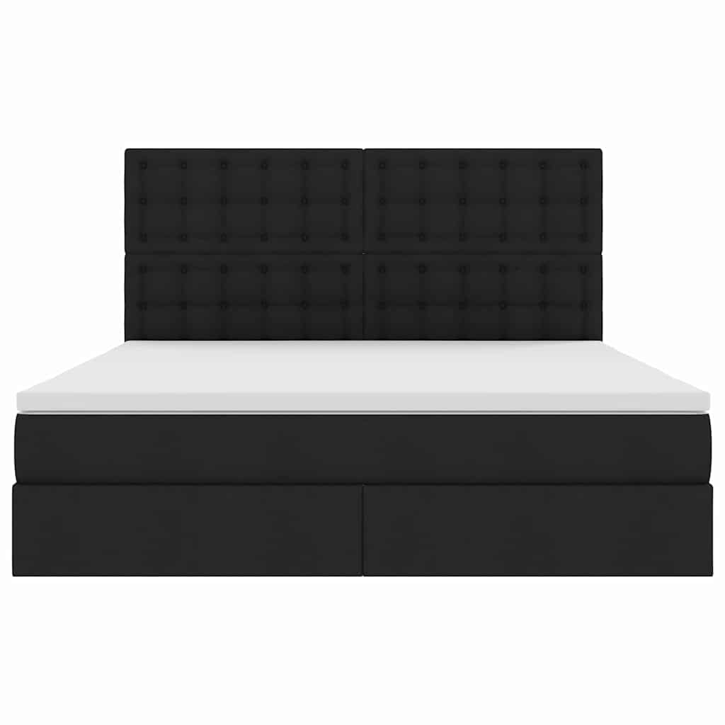 Opslag bed met matras met matras Zwart 180 x 200 cm Polyester is nu te koop bij PeponiXL, paradijselijk wonen!
