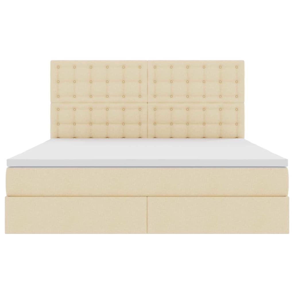 Opslag bed met matras met matras Crème 180 x 200 cm Polyester is nu te koop bij PeponiXL, paradijselijk wonen!