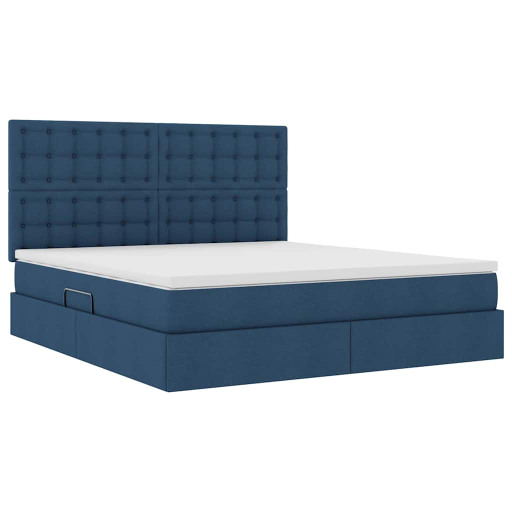 Opslag bed met matras met matras Blauw 180 x 200 cm Polyester is nu te koop bij PeponiXL, paradijselijk wonen!