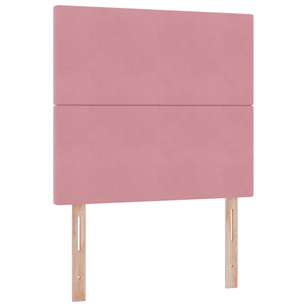 Opslag bed met matras met matras Roze 90 x 190 cm Fluweel is nu te koop bij PeponiXL, paradijselijk wonen!