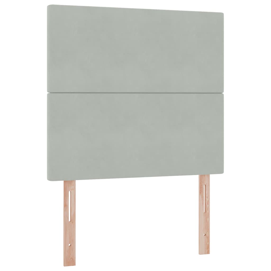 Opslag bed met matras met matras Lichtgrijs 90 x 200 cm Fluweel is nu te koop bij PeponiXL, paradijselijk wonen!