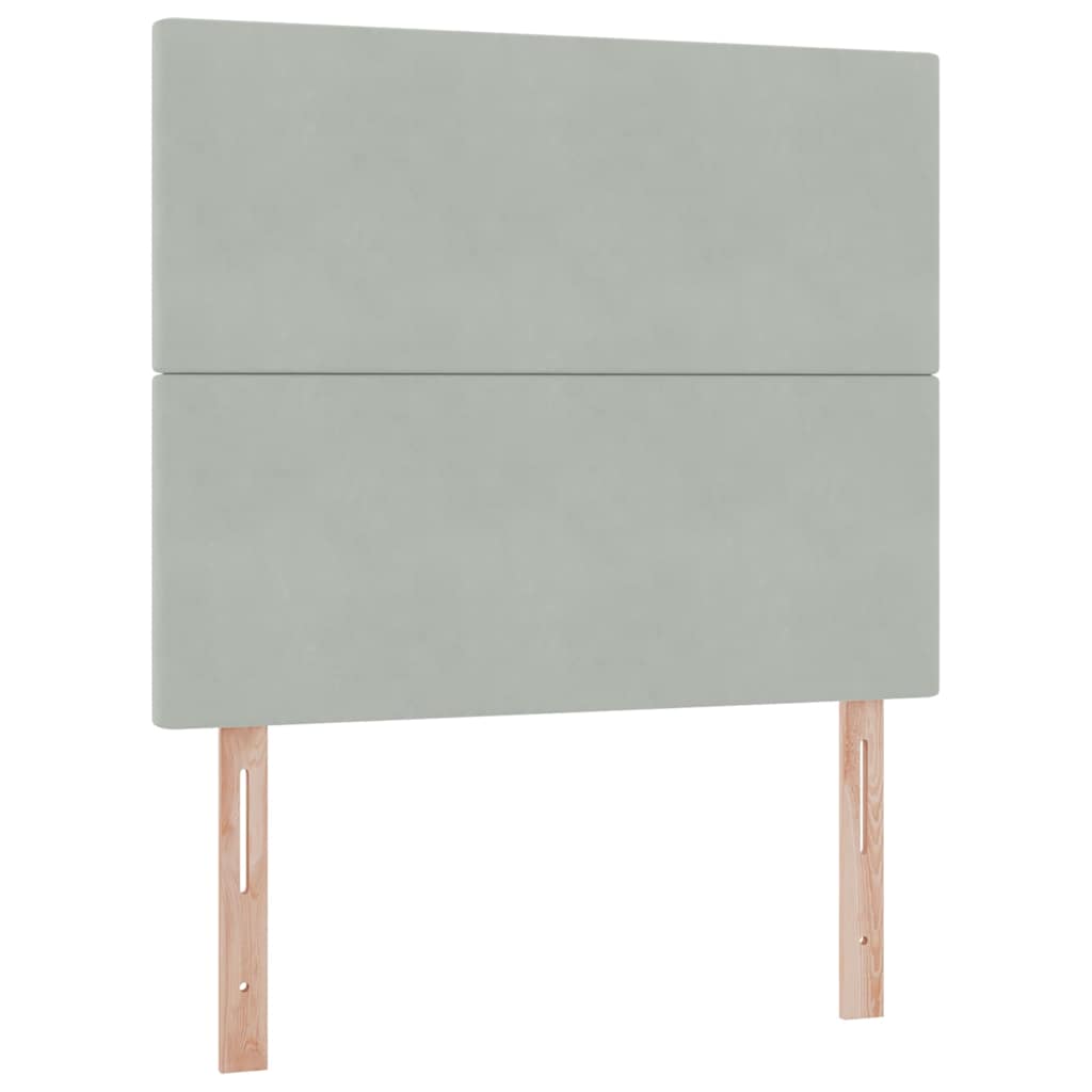 Opslag bed met matras Lichtgrijs 120 x 190 cm Fluweel is nu te koop bij PeponiXL, paradijselijk wonen!