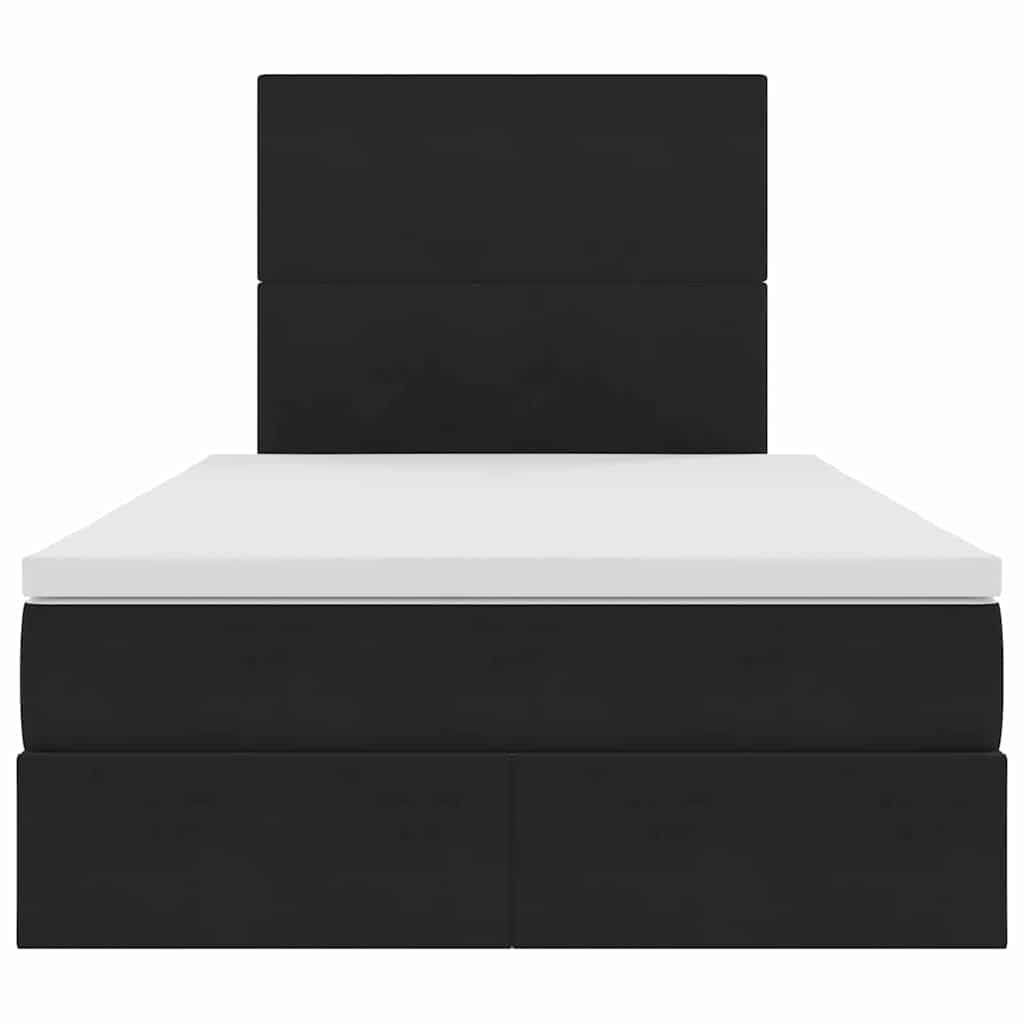 Opslag bed met matras met matras Zwart 120 x 190 cm Fluweel is nu te koop bij PeponiXL, paradijselijk wonen!