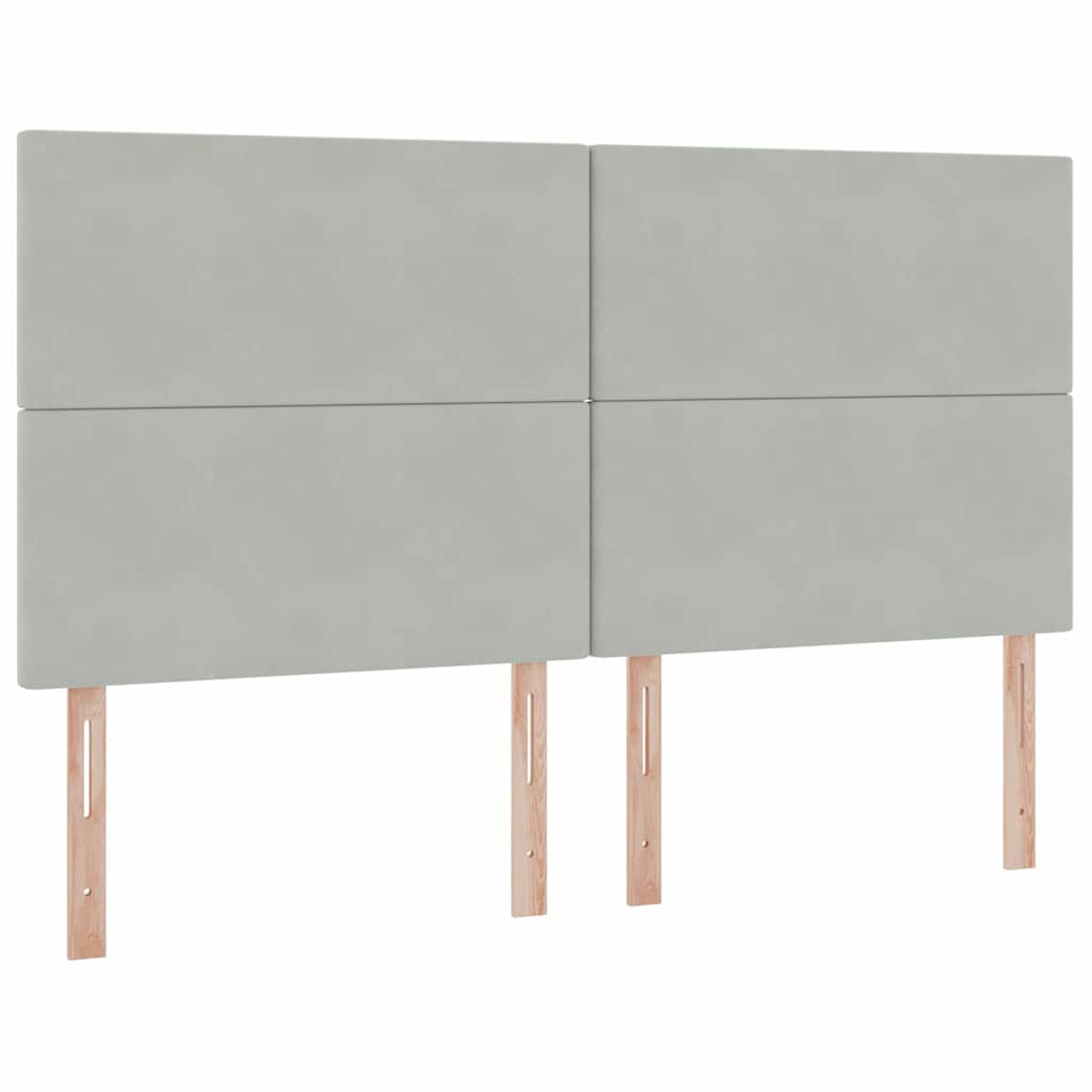 Opslag bed met matras Lichtgrijs 160 x 200 cm Fluweel is nu te koop bij PeponiXL, paradijselijk wonen!