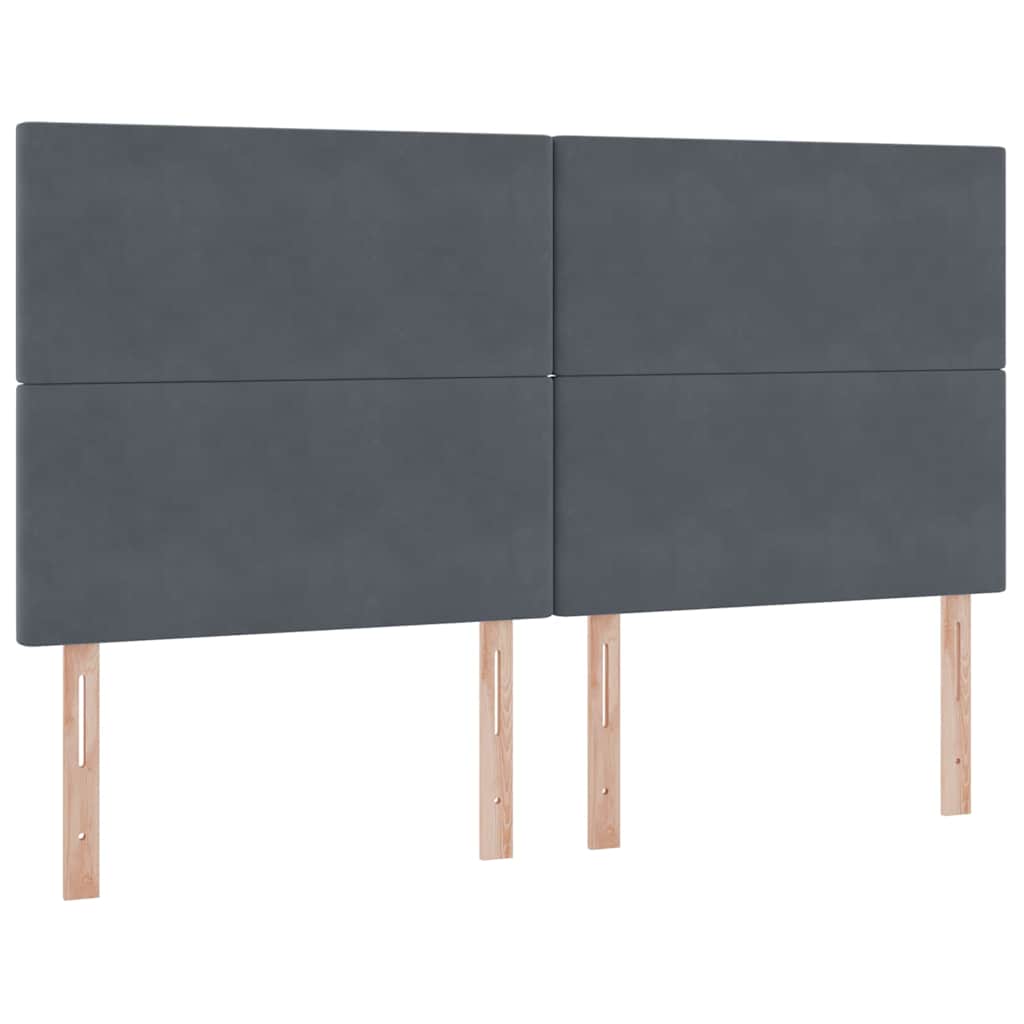 Opslag bed met matras Donkergrijs 160 x 200 cm Fluweel is nu te koop bij PeponiXL, paradijselijk wonen!