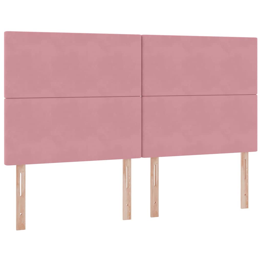 Opslag bed met matras met matras Roze 160 x 200 cm Fluweel is nu te koop bij PeponiXL, paradijselijk wonen!