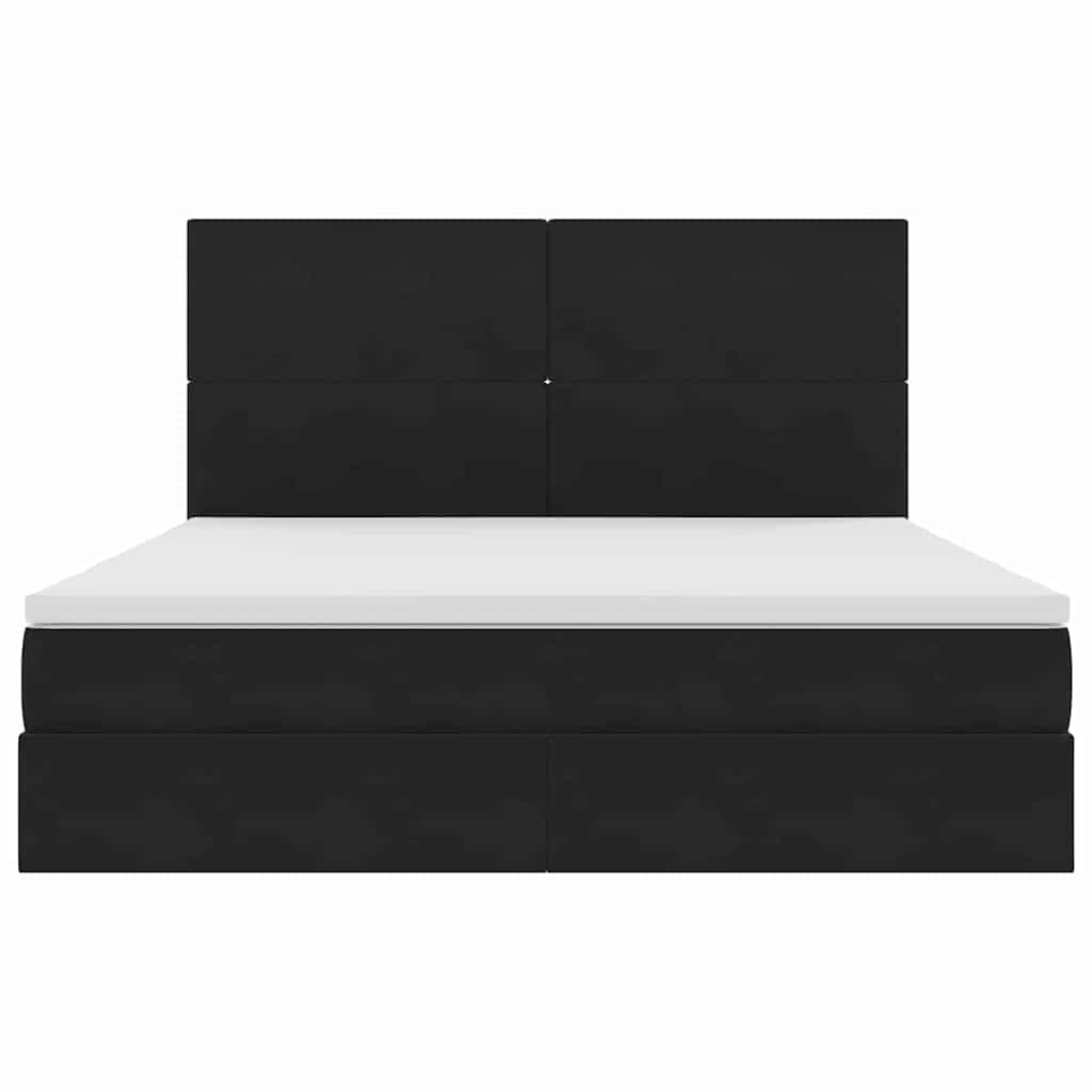 Opslag bed met matras met matras Zwart 180 x 200 cm Fluweel is nu te koop bij PeponiXL, paradijselijk wonen!