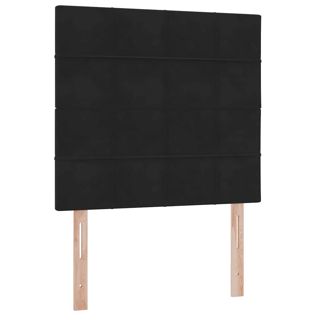 Opslag bed met matras met hoofdeinde Zwart 90 x 200 cm Fluweel is nu te koop bij PeponiXL, paradijselijk wonen!