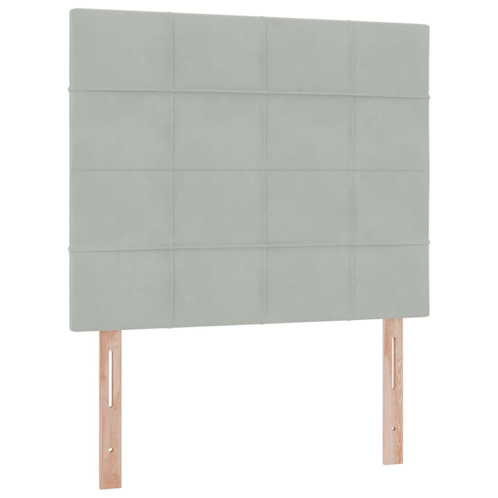 Opslag bed met matras Lichtgrijs 120 x 190 cm Fluweel is nu te koop bij PeponiXL, paradijselijk wonen!