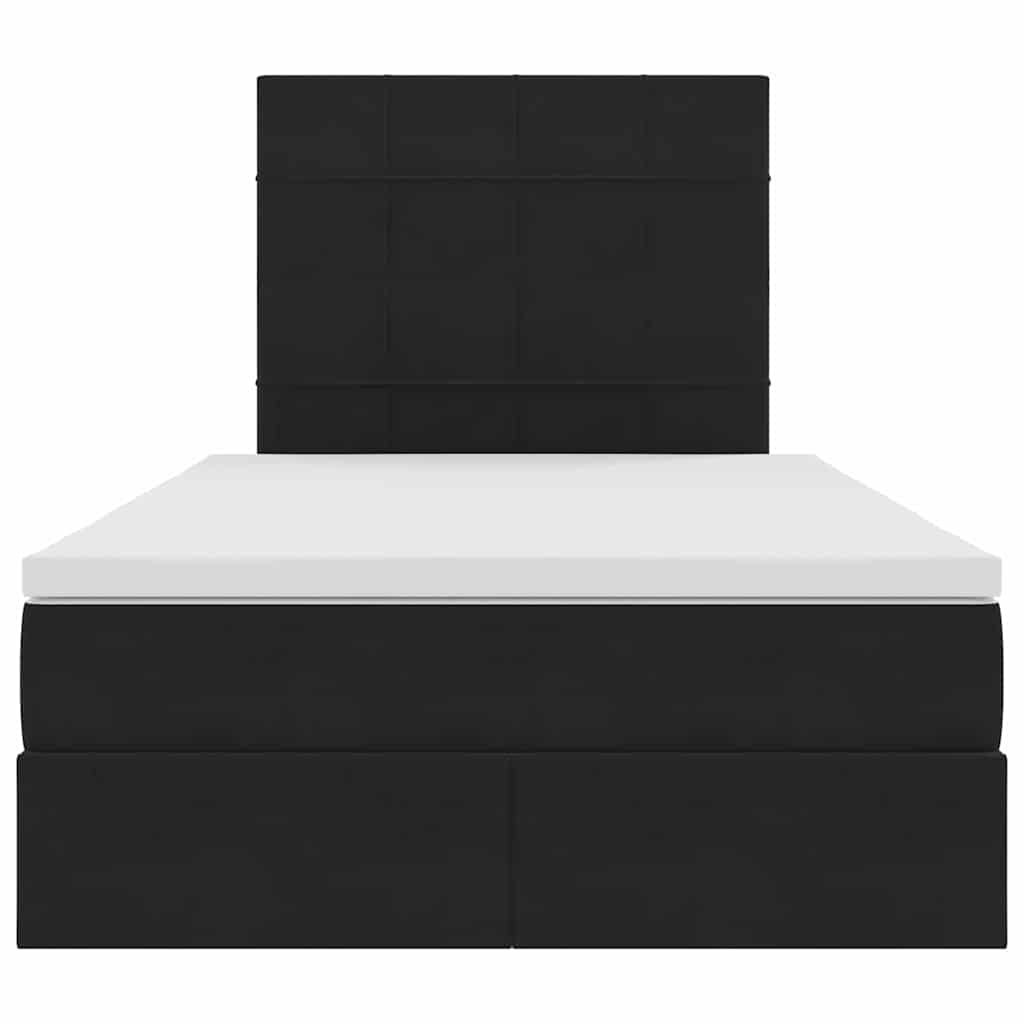 Opslag bed met matras met matras Zwart 120 x 190 cm Fluweel is nu te koop bij PeponiXL, paradijselijk wonen!