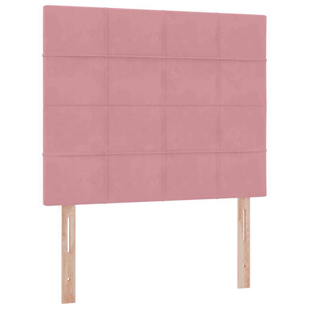 Opslag bed met matras met matras Roze 120 x 200 cm Fluweel is nu te koop bij PeponiXL, paradijselijk wonen!