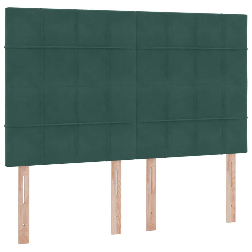 Opslag bed met matras Donkergroen 140 x 200 cm Fluweel is nu te koop bij PeponiXL, paradijselijk wonen!