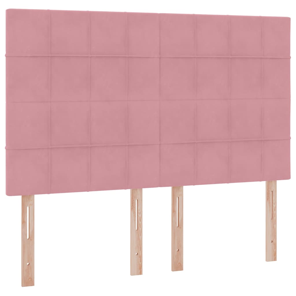 Opslag bed met matras met matras Roze 140 x 200 cm Fluweel is nu te koop bij PeponiXL, paradijselijk wonen!
