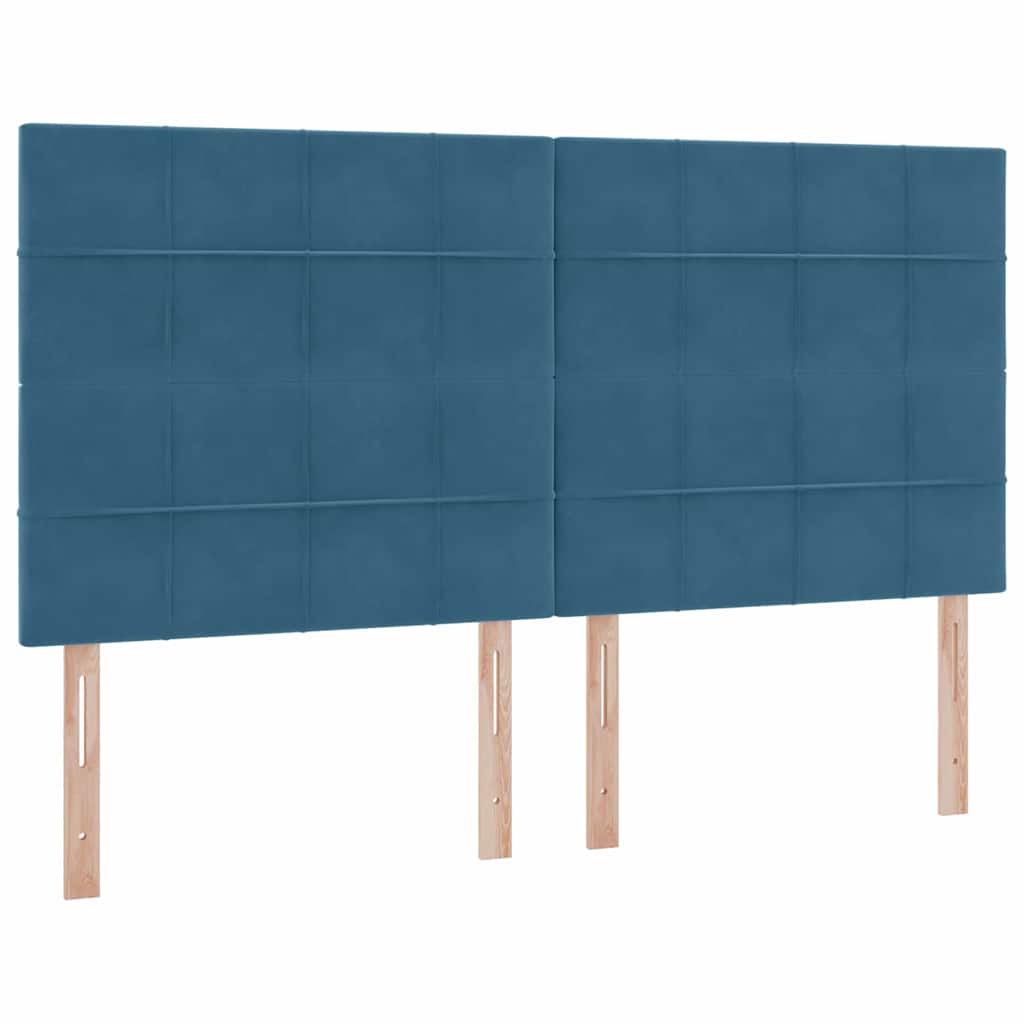 Opslag bed met matras Donkerblauw 180 x 200 cm Fluweel is nu te koop bij PeponiXL, paradijselijk wonen!