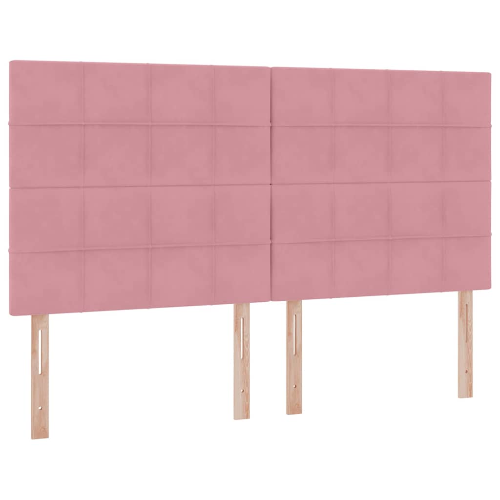 Opslag bed met matras met matras Roze 180 x 200 cm Fluweel is nu te koop bij PeponiXL, paradijselijk wonen!