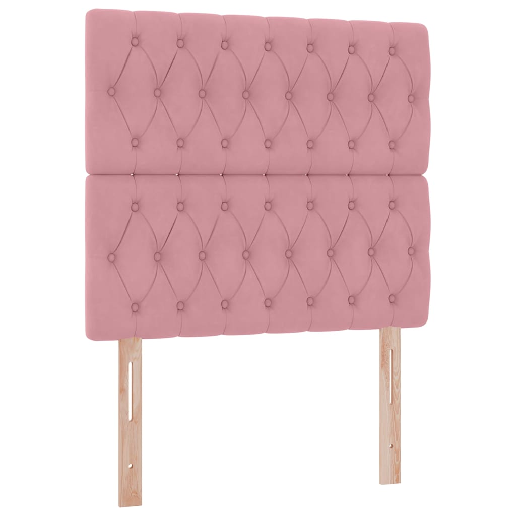 Opslag bed met matras met matras Roze 90 x 190 cm Fluweel is nu te koop bij PeponiXL, paradijselijk wonen!