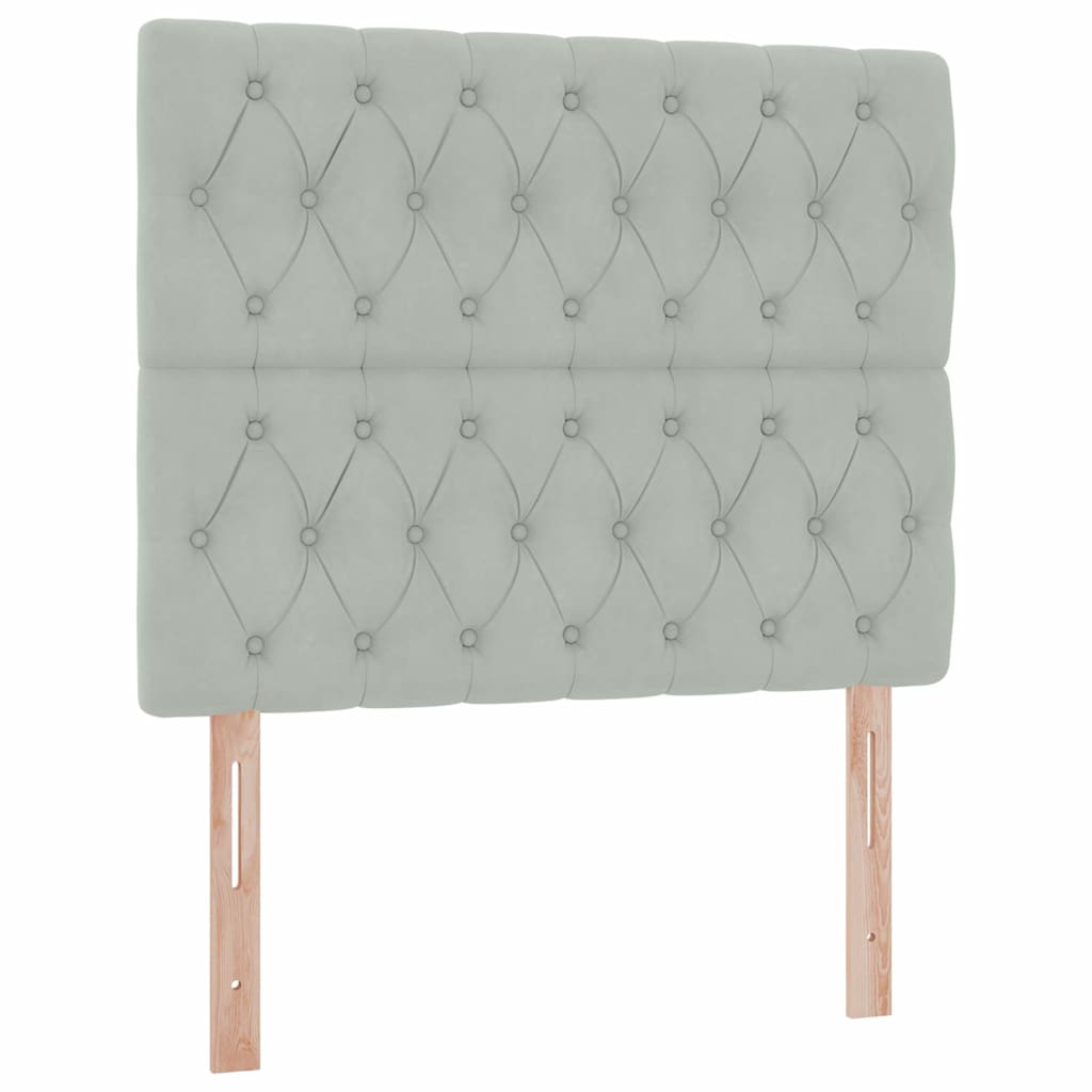 Opslag bed met matras Lichtgrijs 120 x 190 cm Fluweel is nu te koop bij PeponiXL, paradijselijk wonen!