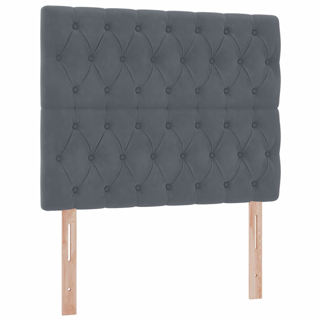 Opslag bed met matras Donkergrijs 120 x 190 cm Fluweel is nu te koop bij PeponiXL, paradijselijk wonen!