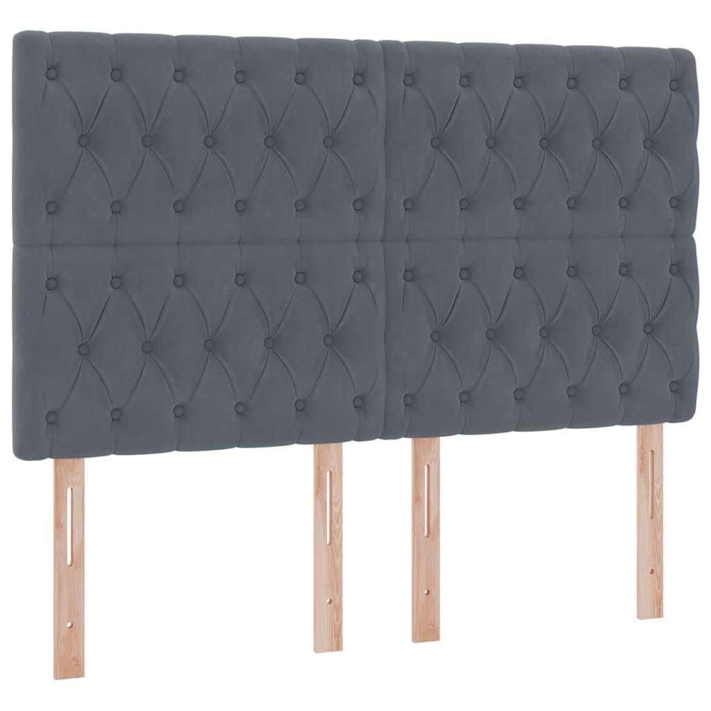 Opslag bed met matras Donkergrijs 140 x 190 cm Fluweel is nu te koop bij PeponiXL, paradijselijk wonen!