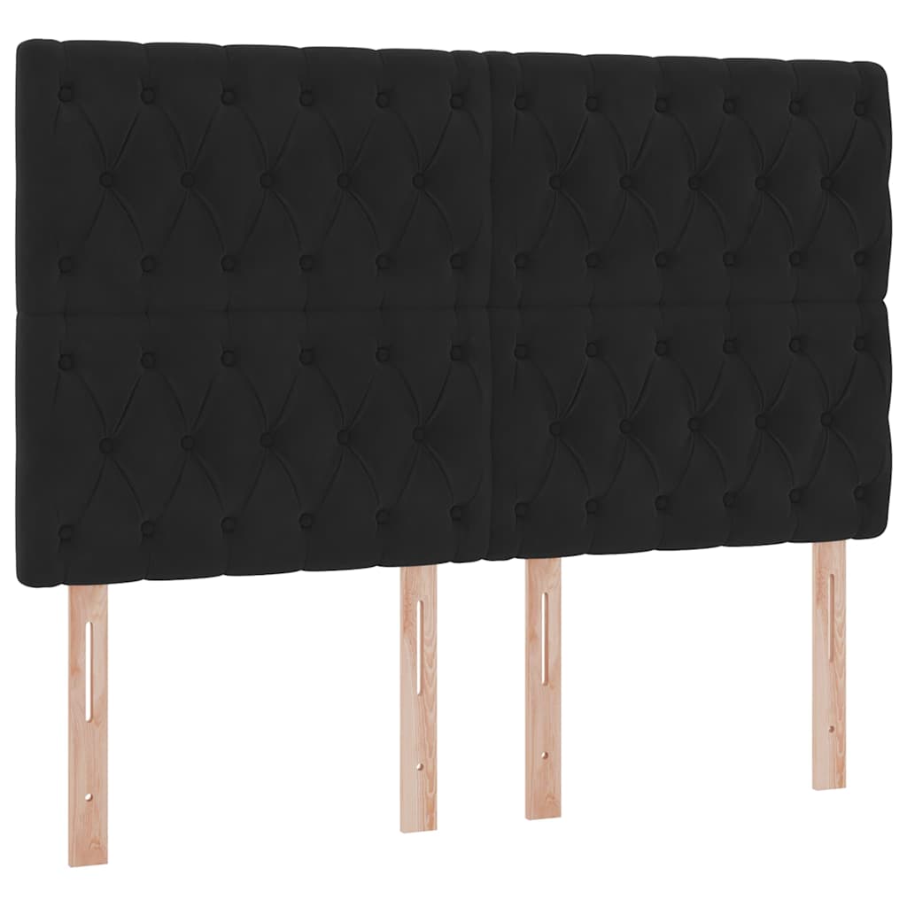 Opslag bed met matras met matras Zwart 140 x 200 cm Fluweel is nu te koop bij PeponiXL, paradijselijk wonen!
