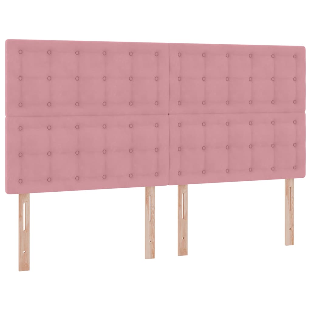 Opslag bed met matras met matras Roze 160 x 200 cm Fluweel is nu te koop bij PeponiXL, paradijselijk wonen!