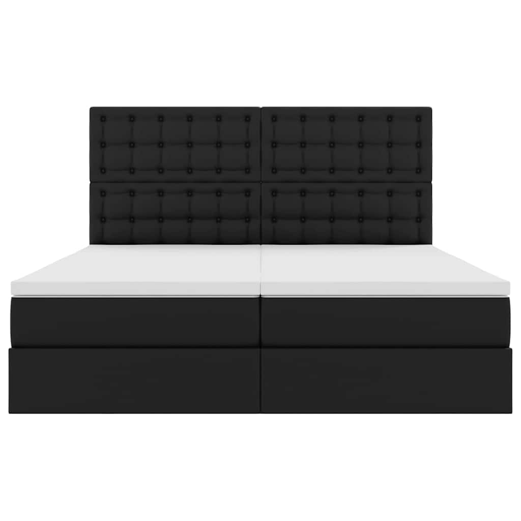 Opbergbed met matras met matras Zwart 180 x 200 cm Nep Leer is nu te koop bij PeponiXL, paradijselijk wonen!