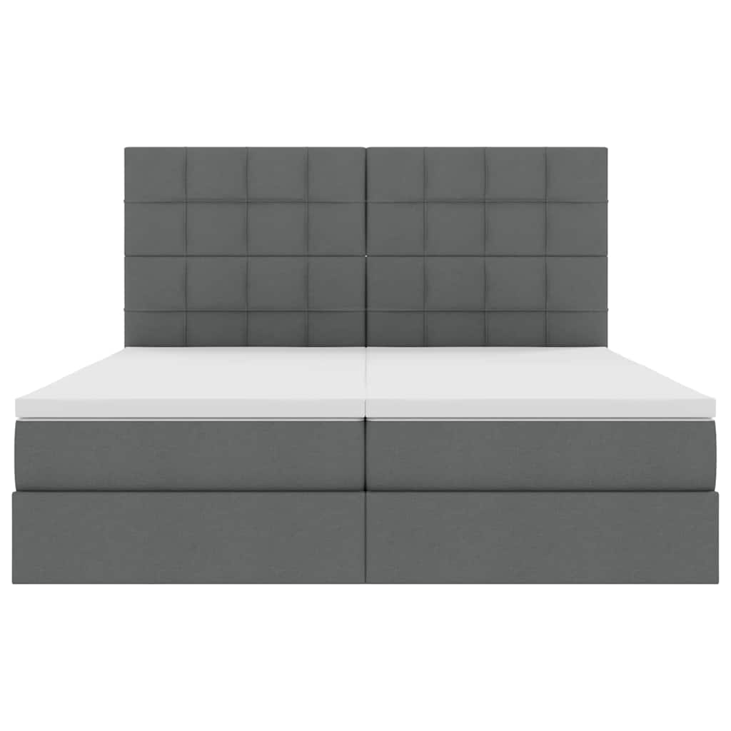 Opslag bed met matras Donkergrijs 180 x 200 cm Nep Leer is nu te koop bij PeponiXL, paradijselijk wonen!