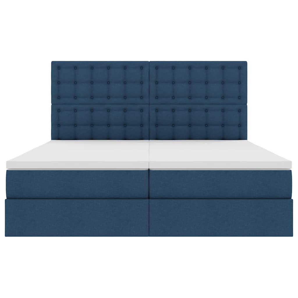 Opslag bed met hoofdeinde Blauw 200 x 200 cm Nep Leer is nu te koop bij PeponiXL, paradijselijk wonen!