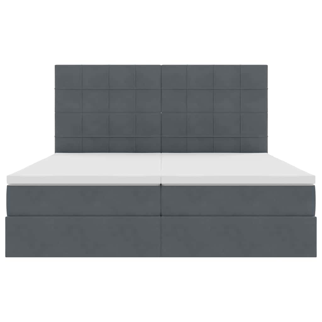 Opslag bed met matras Donkergrijs 180 x 200 cm Fluweel is nu te koop bij PeponiXL, paradijselijk wonen!