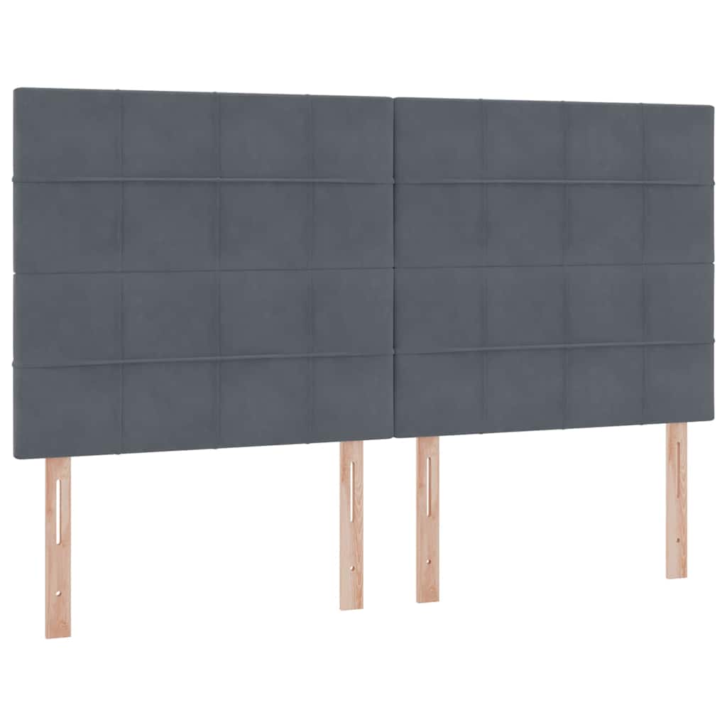 Opslag bed met matras Donkergrijs 180 x 200 cm Fluweel is nu te koop bij PeponiXL, paradijselijk wonen!