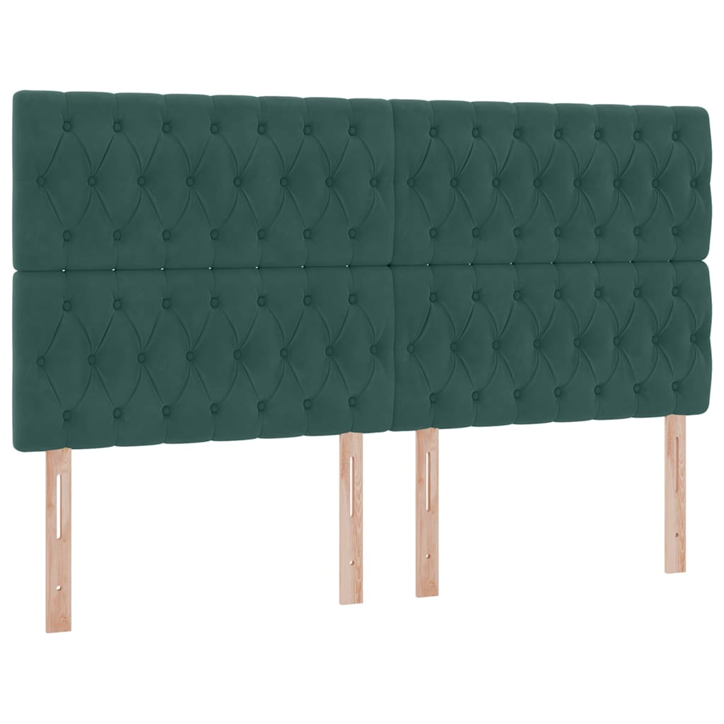 Opslag bed met matras Donkergroen 200 x 200 cm Fluweel is nu te koop bij PeponiXL, paradijselijk wonen!