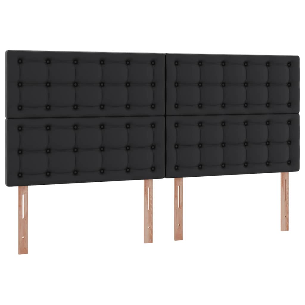 Opbergbed met LED met matras Zwart 200 x 200 cm Nep Leer is nu te koop bij PeponiXL, paradijselijk wonen!