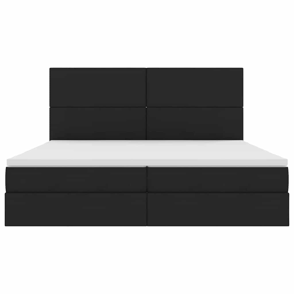 Opbergbed met LED met matras Zwart 200 x 200 cm Polyester is nu te koop bij PeponiXL, paradijselijk wonen!