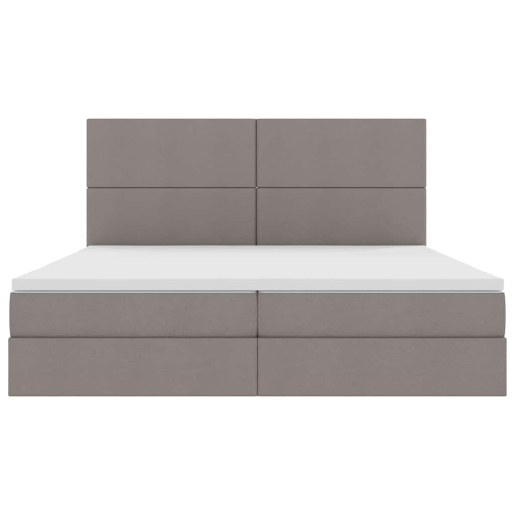 Opbergbed met LED met matras Taupe 200 x 200 cm Polyester is nu te koop bij PeponiXL, paradijselijk wonen!