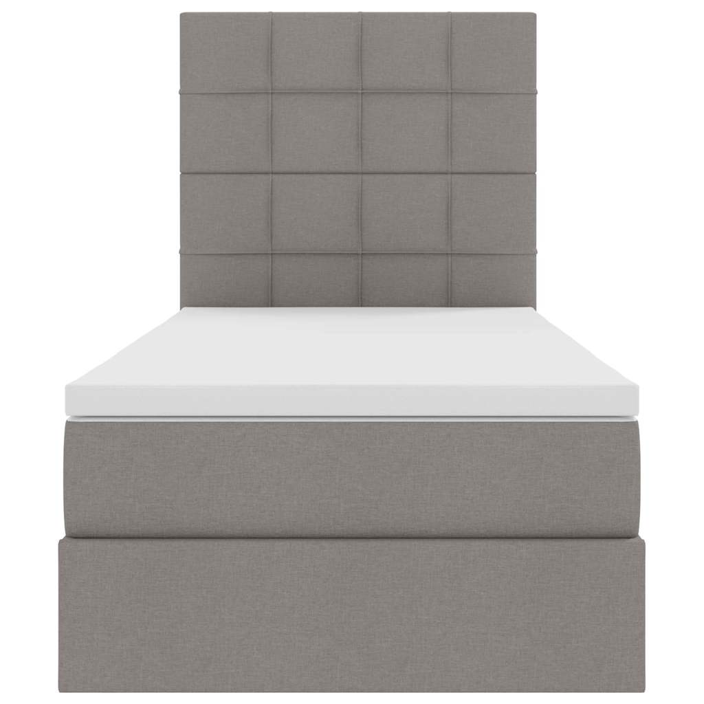 Opbergbed met LED met matras Taupe 90 x 190 cm Polyester is nu te koop bij PeponiXL, paradijselijk wonen!