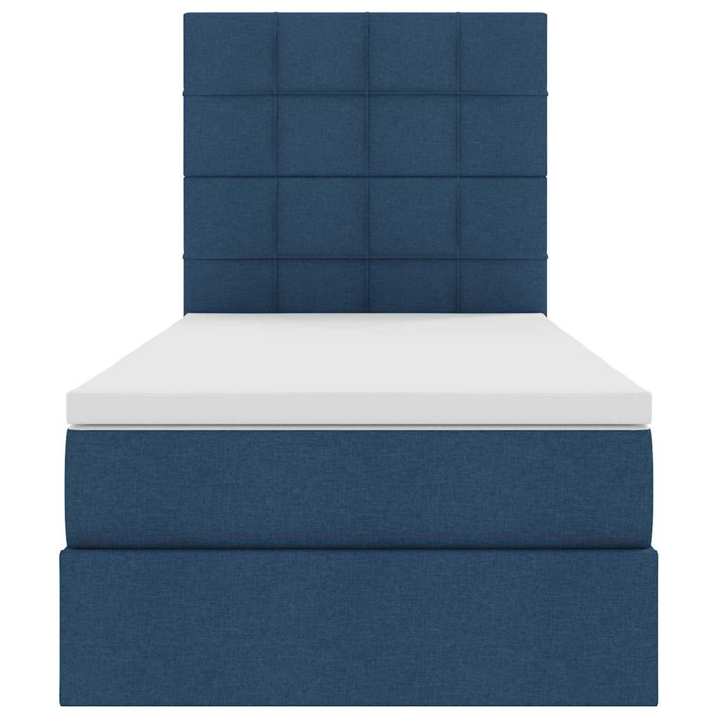 Opbergbed met LED met matras Blauw 90 x 190 cm Polyester is nu te koop bij PeponiXL, paradijselijk wonen!