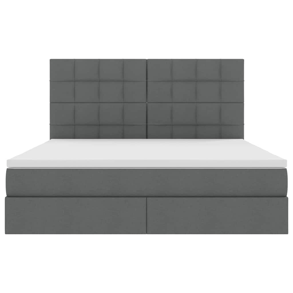 Opbergbed met LED met matras Donkergrijs 160 x 200 cm Polyester is nu te koop bij PeponiXL, paradijselijk wonen!
