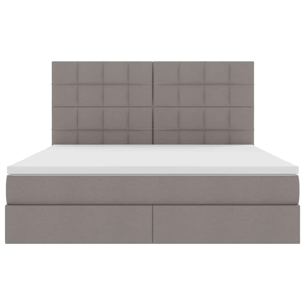 Opbergbed met LED met matras Taupe 160 x 200 cm Polyester is nu te koop bij PeponiXL, paradijselijk wonen!