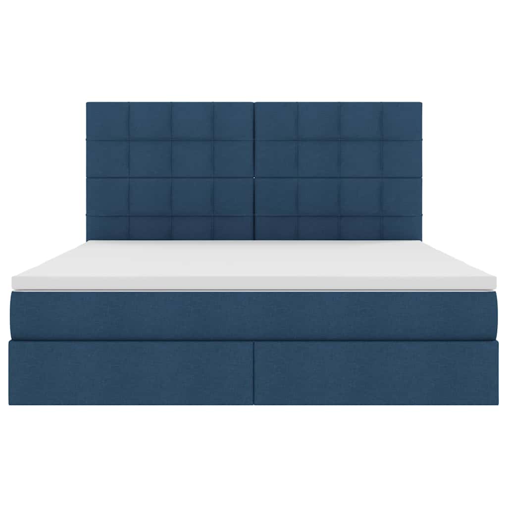 Opbergbed met LED met matras Blauw 160 x 200 cm Polyester is nu te koop bij PeponiXL, paradijselijk wonen!