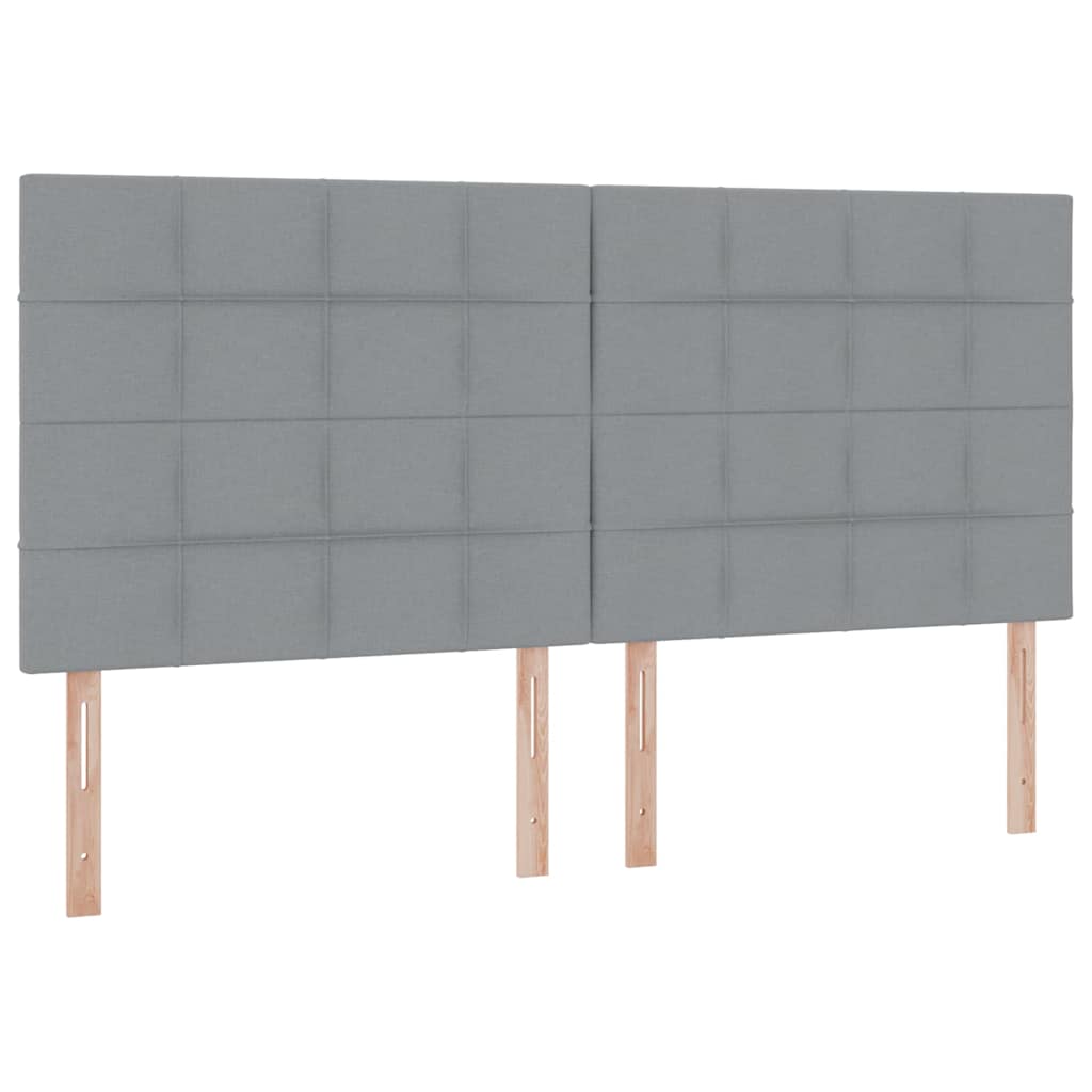 Opbergbed met LED met matras Lichtgrijs 200 x 200 cm Polyester is nu te koop bij PeponiXL, paradijselijk wonen!